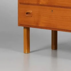 Commode vintage scandinave en teck à 4 tiroirs, Danemark années 70