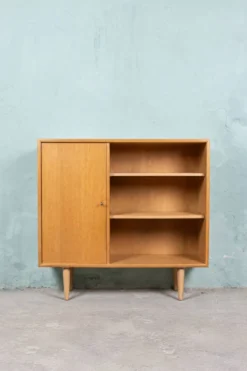 Commode vintage, étagère, buffet, chêne, milieu du siècle années 1960