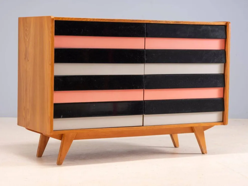 Commode vintage tchèque U-453 par Jiří Jiroutek pour Interiér Praha, années 1960, 110 × 45 × 76 cm