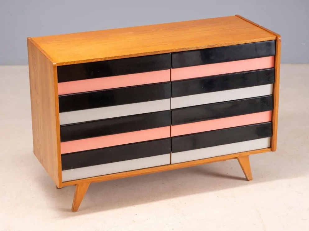 Commode vintage tchèque U-453 par Jiří Jiroutek pour Interiér Praha, années 1960, 110 × 45 × 76 cm