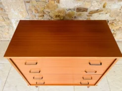 Commode vintage, 4 tiroirs, circa 1960s