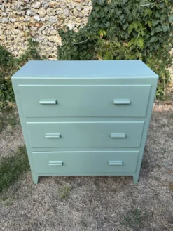 Commode vintage 1950 vert Fumé