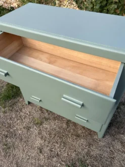 Commode vintage 1950 vert Fumé