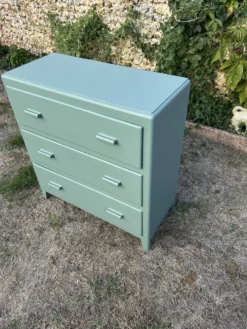 Commode vintage 1950 vert Fumé