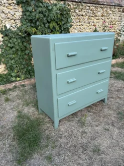 Commode vintage 1950 vert Fumé
