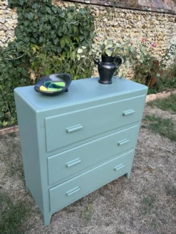 Commode vintage 1950 vert Fumé