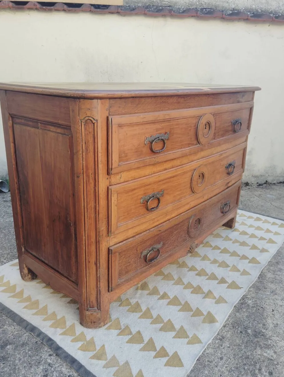Commode XVIII façade 1/2 lune