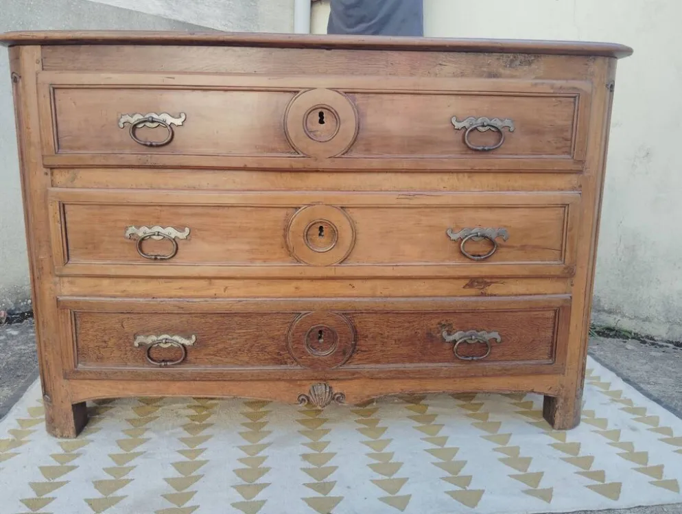 Commode XVIII façade 1/2 lune