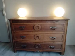Commode XVIII façade 1/2 lune