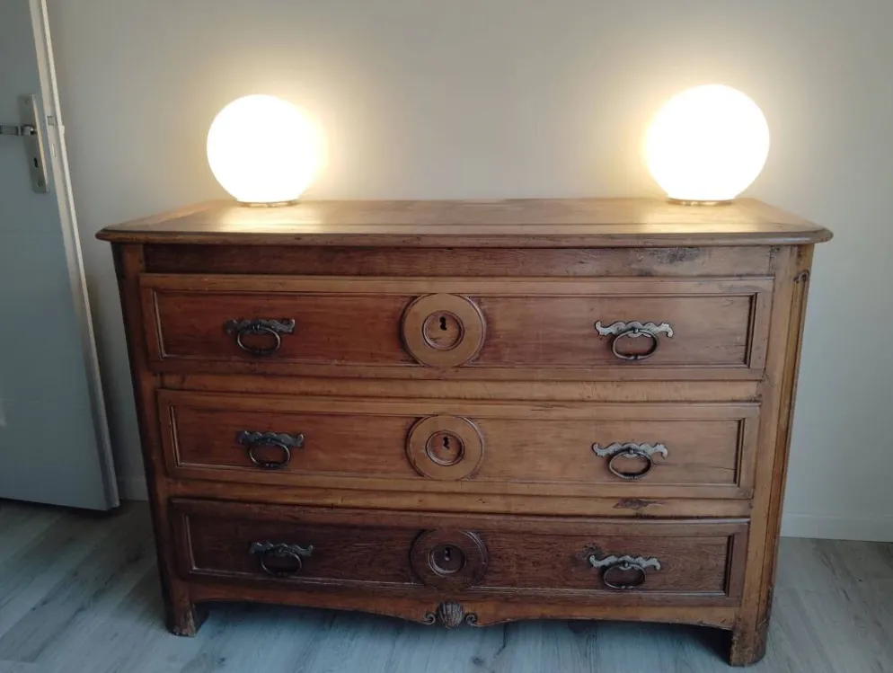 Commode XVIII façade 1/2 lune