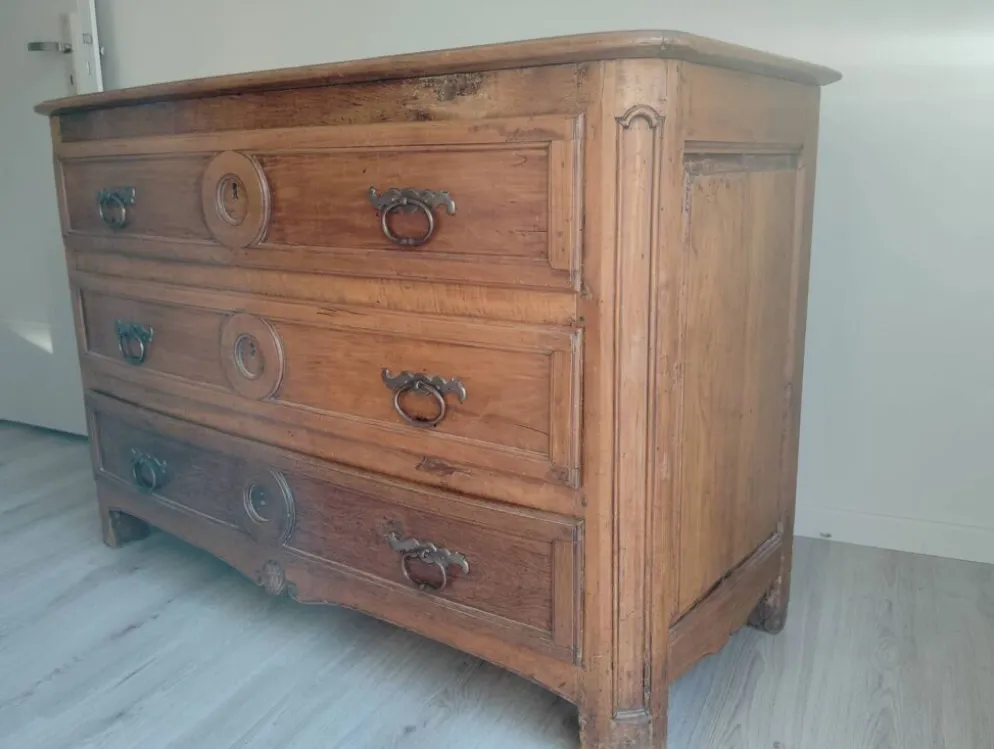 Commode XVIII façade 1/2 lune