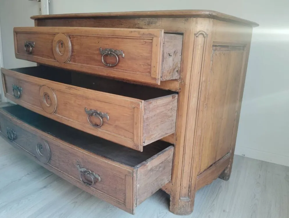 Commode XVIII façade 1/2 lune