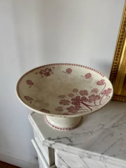 Compotier ancien en faïence de Lunéville