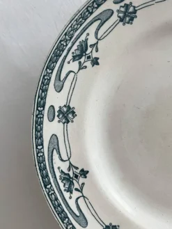 Compotier bas terre de fer art nouveau