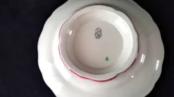 Compotier , coupe sur pied en demi porcelaine de Lunéville KG