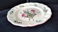 Compotier , coupe sur pied en demi porcelaine de Lunéville KG