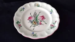 Compotier , coupe sur pied en demi porcelaine de Lunéville KG