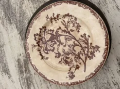 Compotier floral en Terre de Fer antique français – c.1890–1910