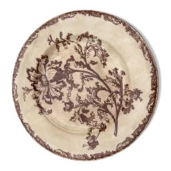 Compotier floral en Terre de Fer antique français – c.1890–1910
