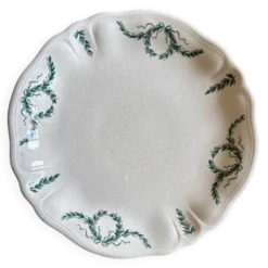 Compotier ou assiette à pied ancienne en terre de fer -Villey de Longc