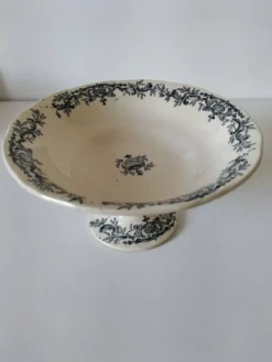 Compotier sur piédouche Longchamp, modèle Régent, période R. Charbonnier
