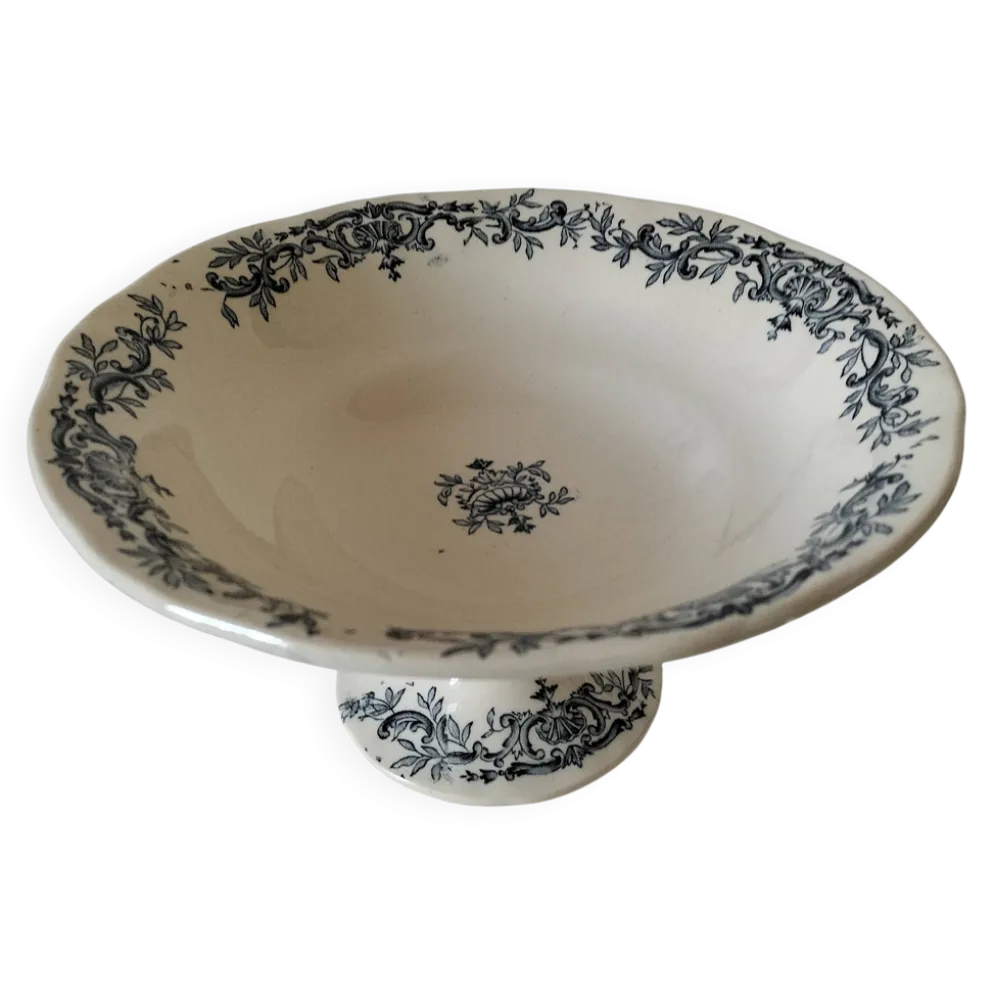 Compotier sur piédouche Longchamp, modèle Régent, période R. Charbonnier