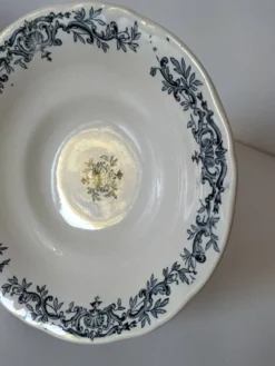 Compotier sur piédouche Longchamp, modèle Régent, période R. Charbonnier