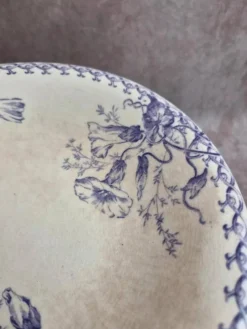 Compotier sur pied ancien Gien Terre de Fer modèle Juillet