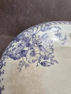 Compotier sur pied ancien Gien Terre de Fer modèle Juillet