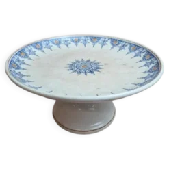 Compotier terre de fer Saint-amand modèle 6014 – décor oriental bleu et doré