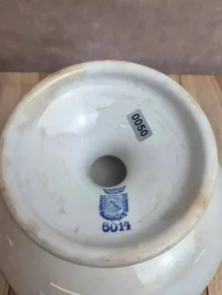 Compotier terre de fer Saint-amand modèle 6014 – décor oriental bleu et doré