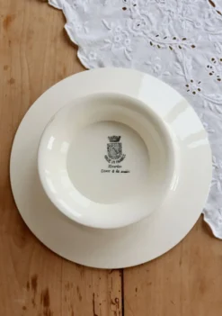 Compotier vintage faïence Saint-Amand modèle Maurice – Décor floral