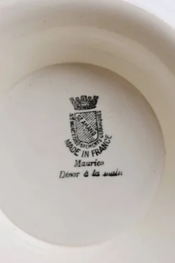 Compotier vintage faïence Saint-Amand modèle Maurice – Décor floral