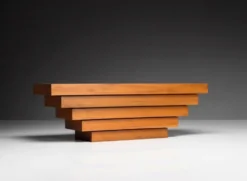 Comptoir, bar en bois sculptural, Italie, années 1970