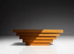 Comptoir, bar en bois sculptural, Italie, années 1970