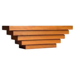 Comptoir, bar en bois sculptural, Italie, années 1970