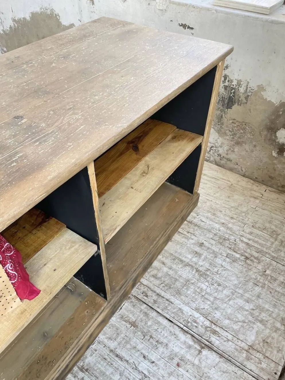 Comptoir bi-face à cases chêne XL