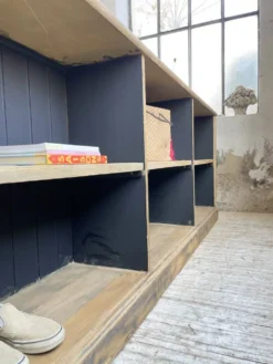 Comptoir bi-face à cases chêne XL
