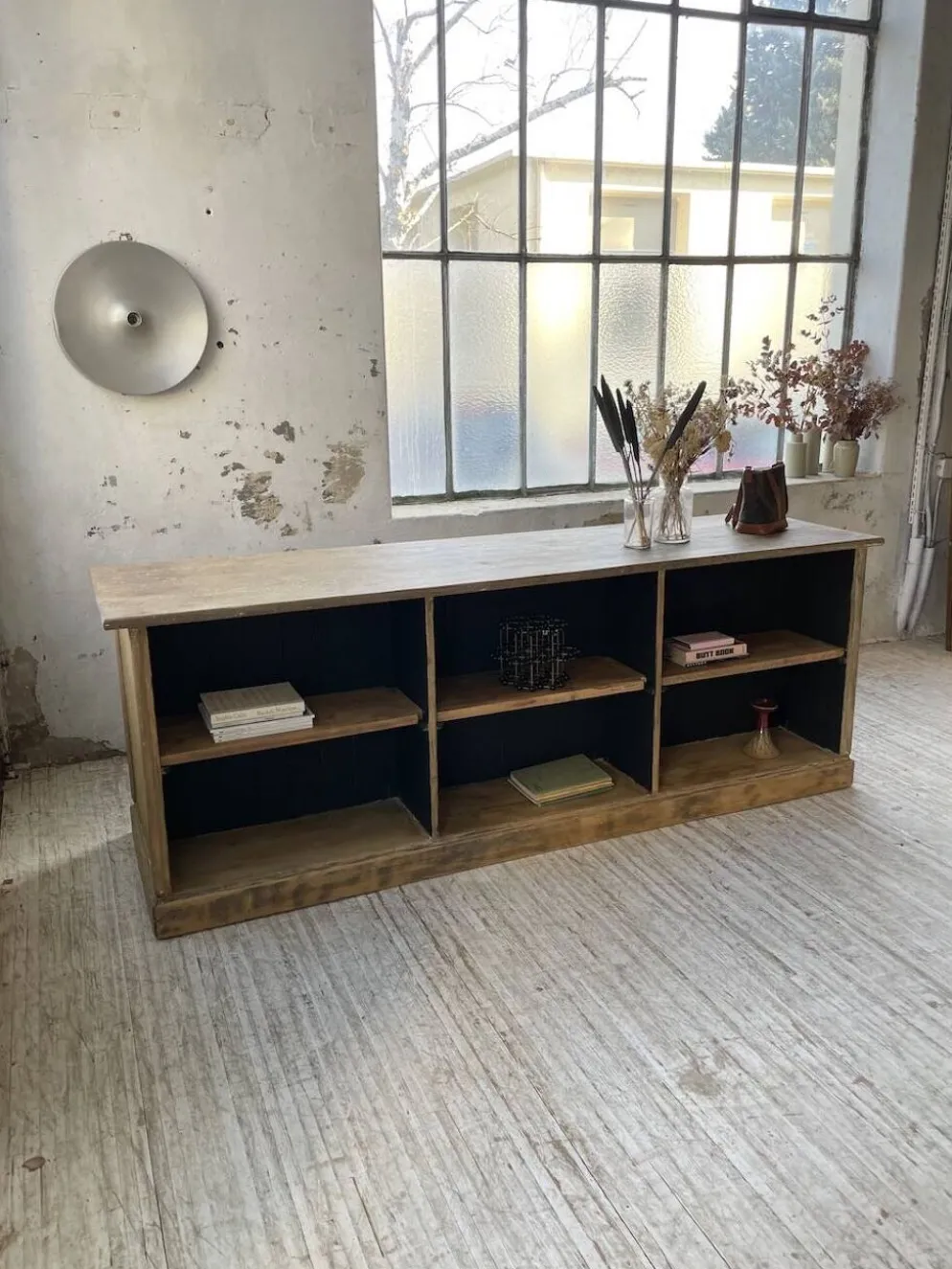 Comptoir bi-face à cases chêne XL