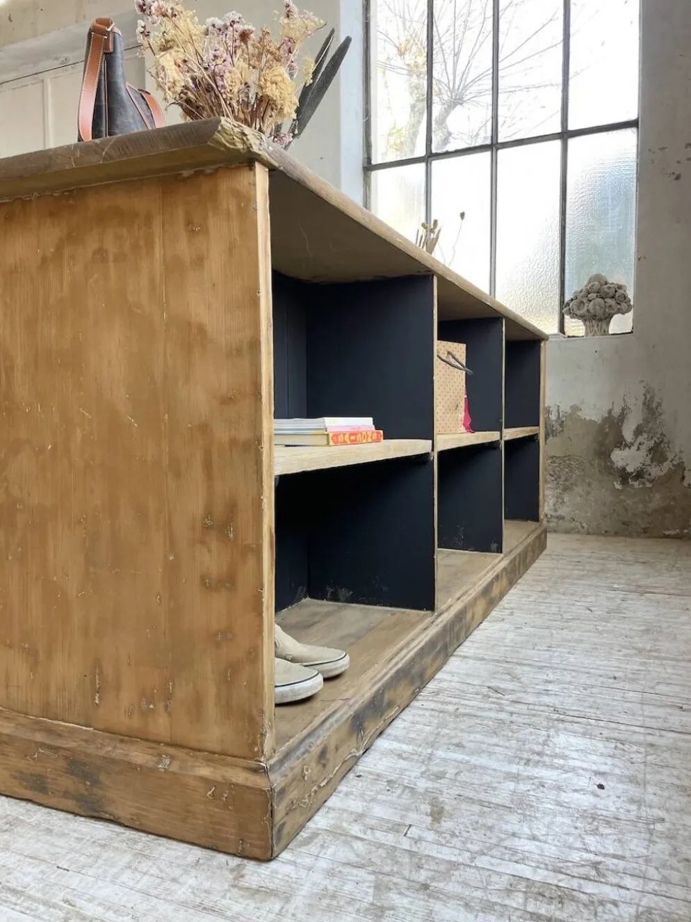 Comptoir bi-face à cases chêne XL