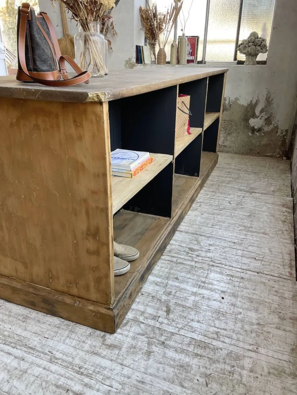 Comptoir bi-face à cases chêne XL