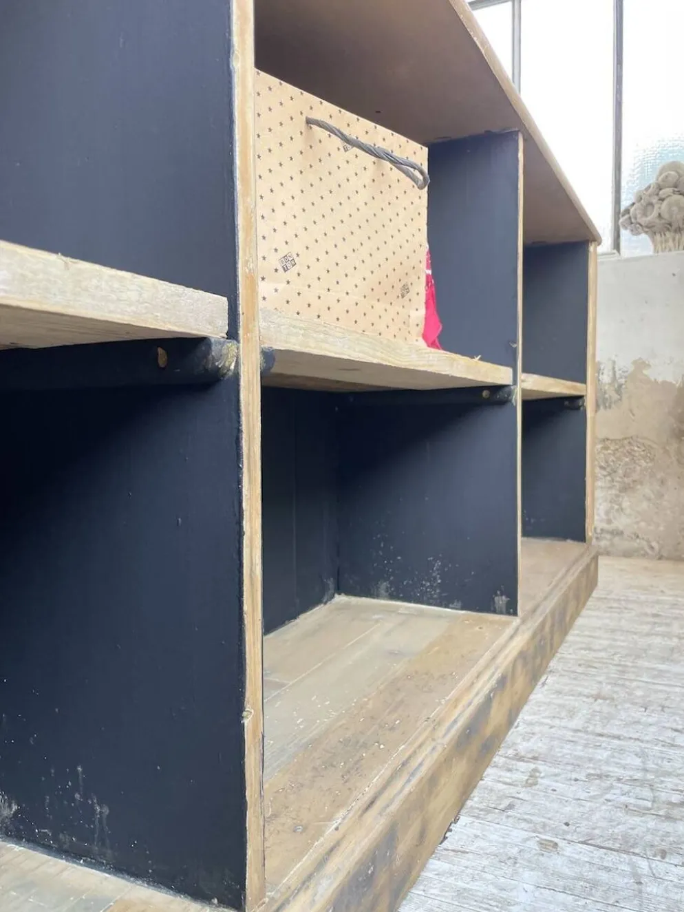 Comptoir bi-face à cases chêne XL