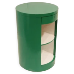 Comptoir cylindre Formica vert pomme Pop Space Age vintage 1970