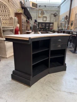 Comptoir de bar incurvé XXème