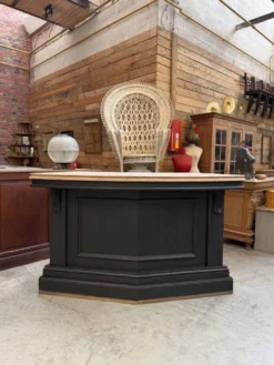 Comptoir de bar incurvé XXème