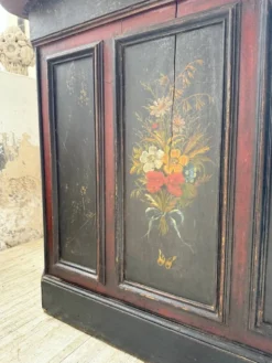 Comptoir de commerce, décor peint fleuri, 1920