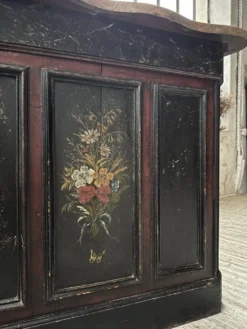 Comptoir de commerce, décor peint fleuri, 1920