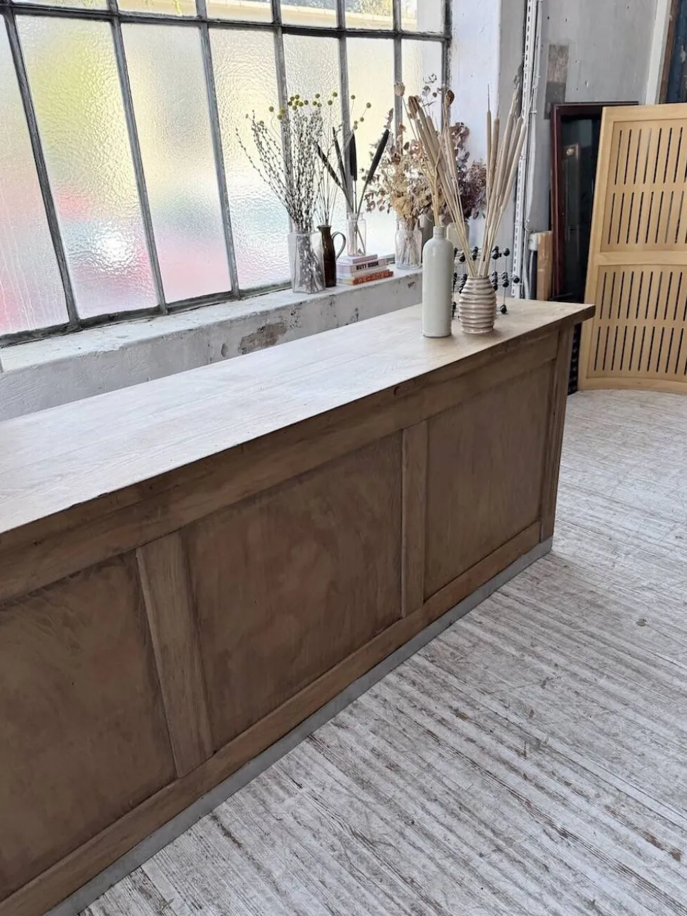 Comptoir de commerce noyer 2m5