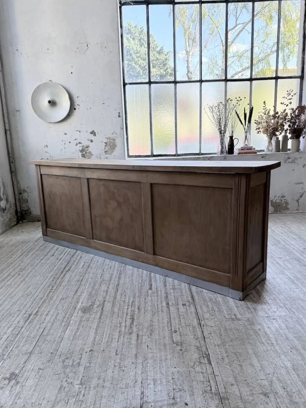 Comptoir de commerce noyer 2m5
