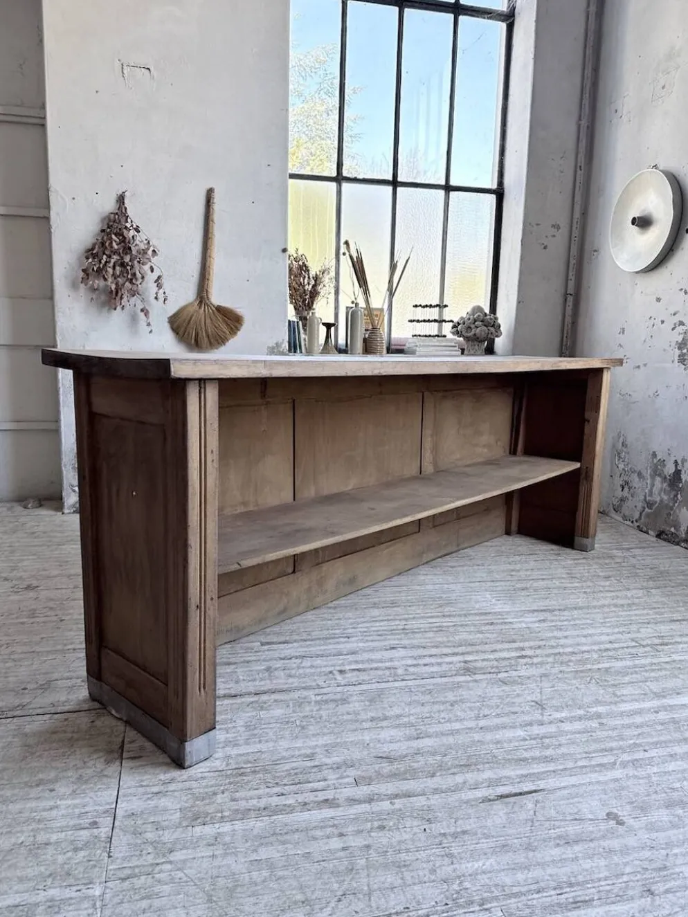 Comptoir de commerce noyer 2m5